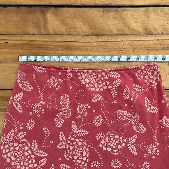 Columbia Terracotta Floral Linen Blend Skirt, Size Small - Picture 6 of 7